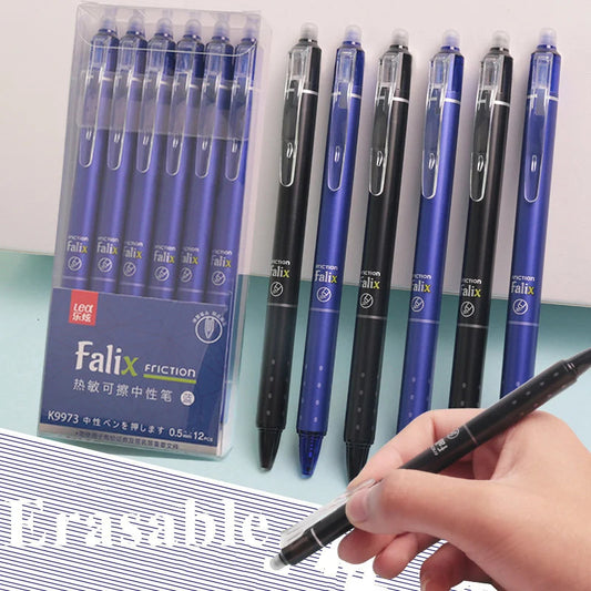 Hot Erasable Push Gel Pen 05mm Elementary School Student Simple