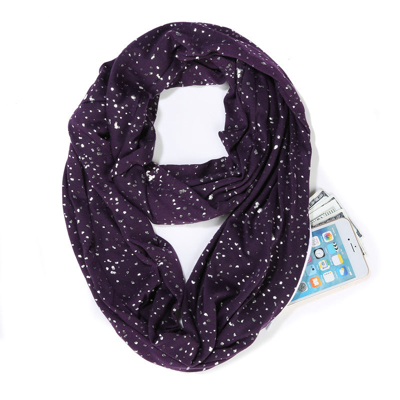 Zip pocket scarf