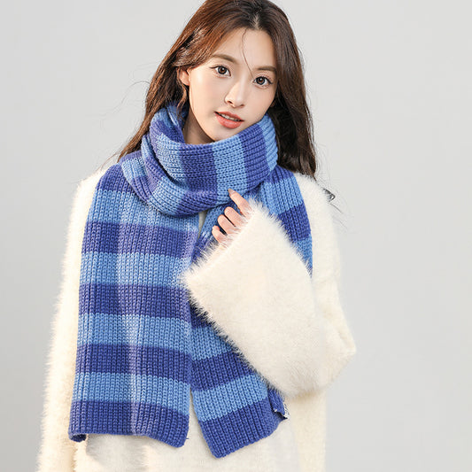 Korean Version Of The Autumn And Winter Knitted Scarf Female Cute