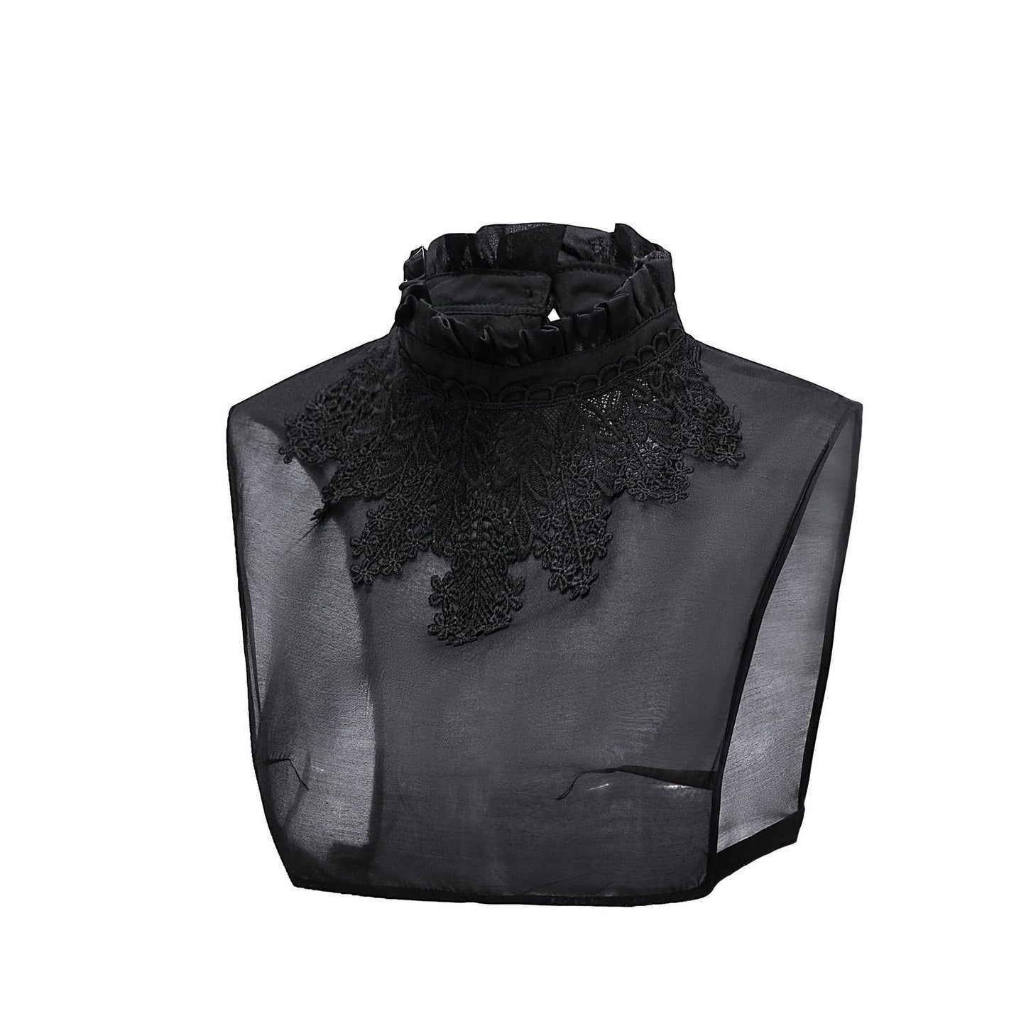 Beautiful Stand-up Collar Lady Floral Decorative Shirt Fake Collar