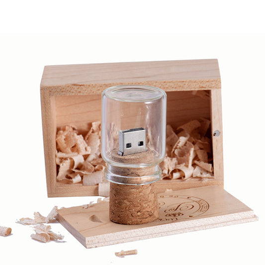 Personalized Wood Lettering Drift Bottle Storage Disk
