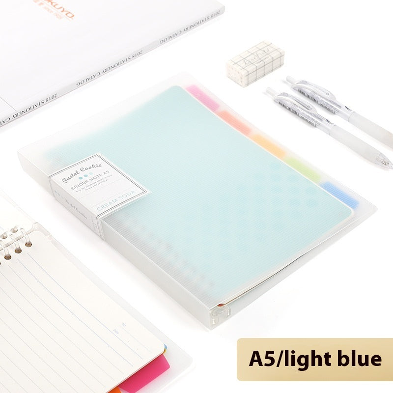 Loose Spiral Notebook Shell Pastel Cookie Soft Light Refill B5 Plaid Impression A5