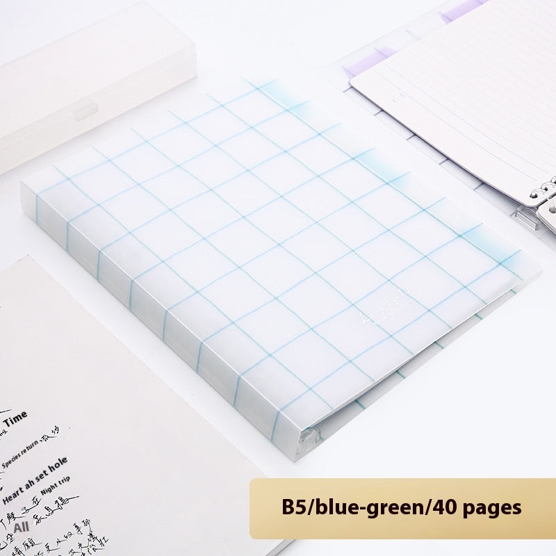Loose Spiral Notebook Shell Pastel Cookie Soft Light Refill B5 Plaid Impression A5