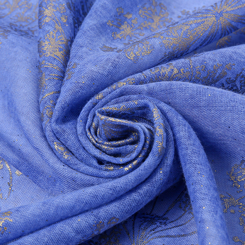 Vintage Bronzing Small Flower Cotton Scarf