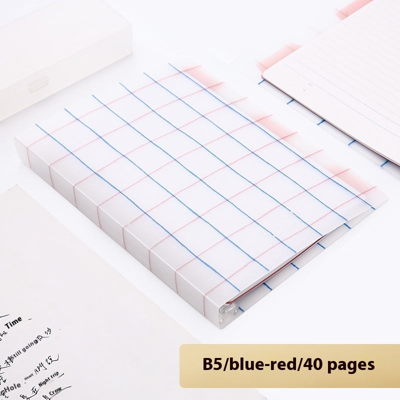 Loose Spiral Notebook Shell Pastel Cookie Soft Light Refill B5 Plaid Impression A5