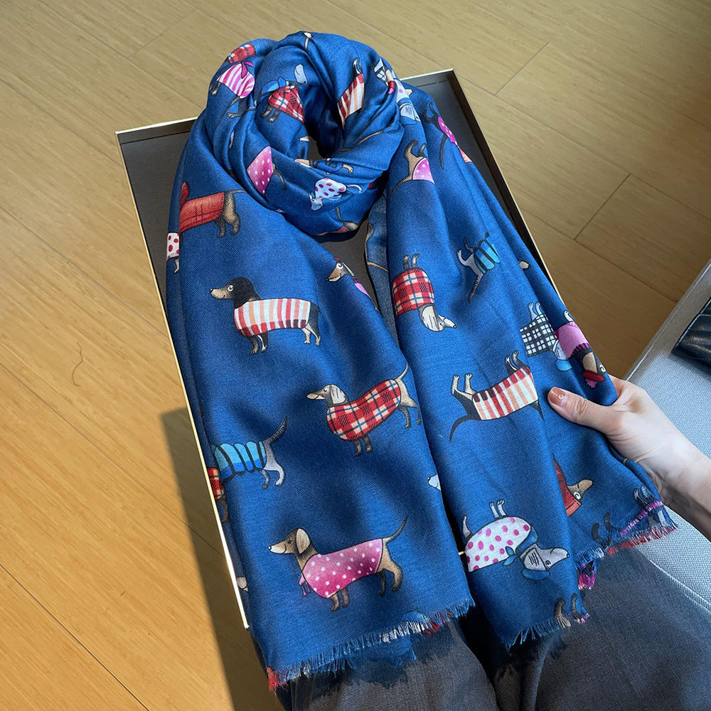 Autumn And Winter Cotton And Linen Scarf