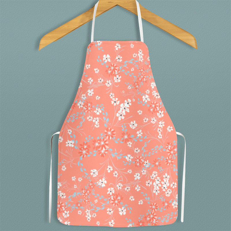 Simple Sleeveless Hanging Neck Kitchen Chores Waist Painting Baking Stain-resistant Apron