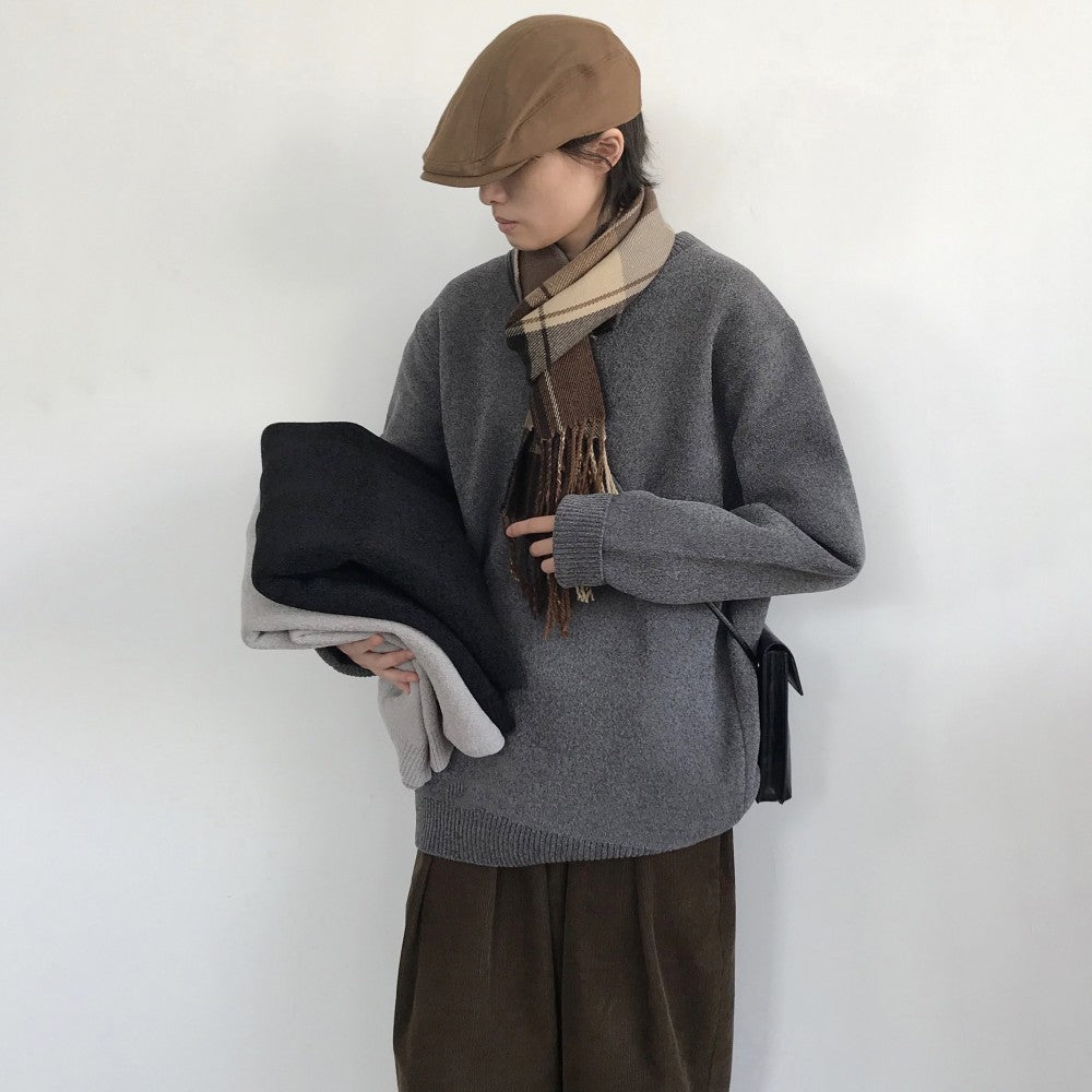 Winter Japanese-style Retro Plaid Brushed All-match Scarf