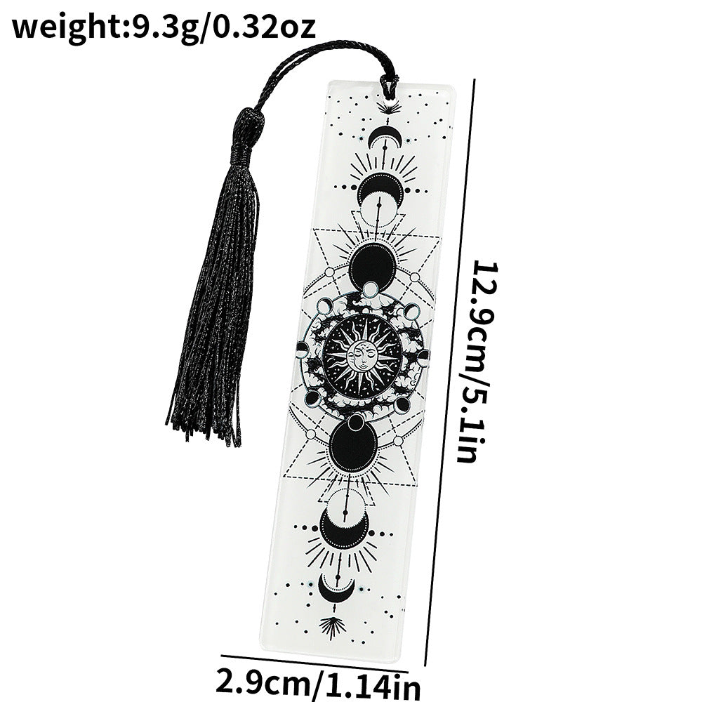 Creative Skull Pattern Acrylic Tassel Reading Decoration Bookmark