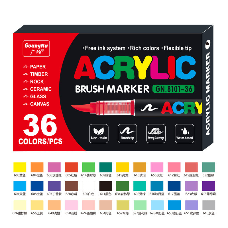 Straight Liquid Acrylic Marker Pen Soft Head Art Hand Painting Graffiti