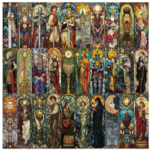 Portable Home 30 Painted Glass Tarot Bookmark