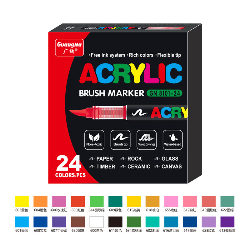 Straight Liquid Acrylic Marker Pen Soft Head Art Hand Painting Graffiti