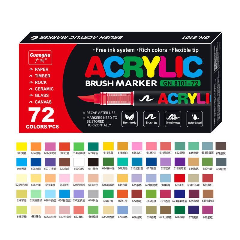 Straight Liquid Acrylic Marker Pen Soft Head Art Hand Painting Graffiti