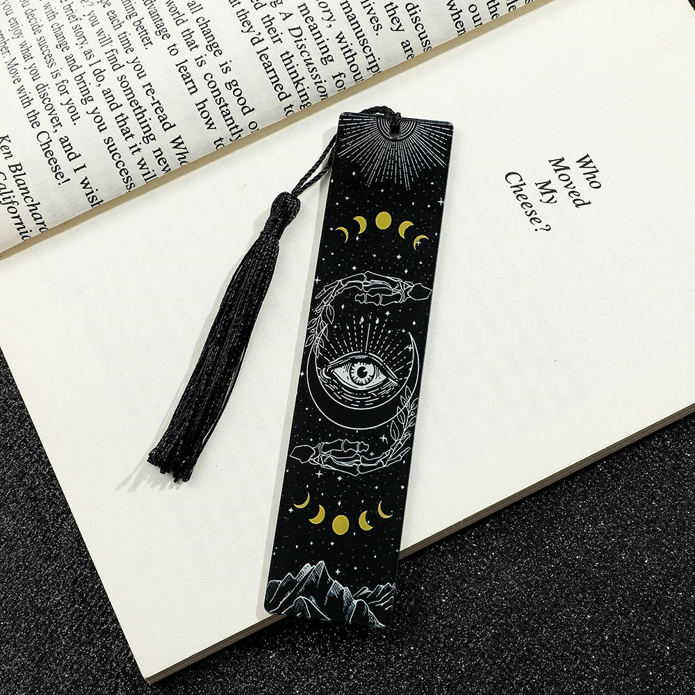 Creative Skull Pattern Acrylic Tassel Reading Decoration Bookmark