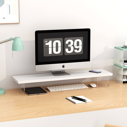 Acrylic Wood Board Computer Riser Office Desktop Storage Rack
