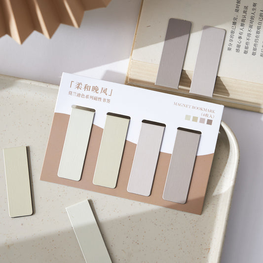 Magnetic Morandi Series Color Block Bookmark