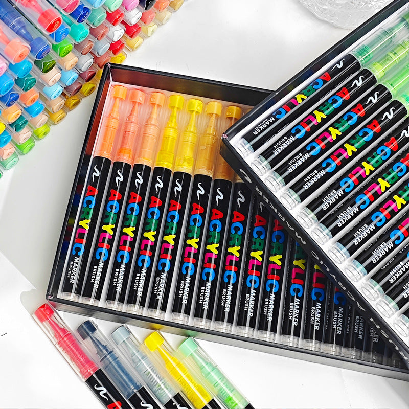 Straight Liquid Acrylic Marker Pen Soft Head Art Hand Painting Graffiti
