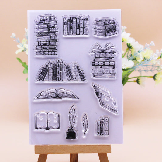 Portable Book Hand Account Transparent Silicone Stamp