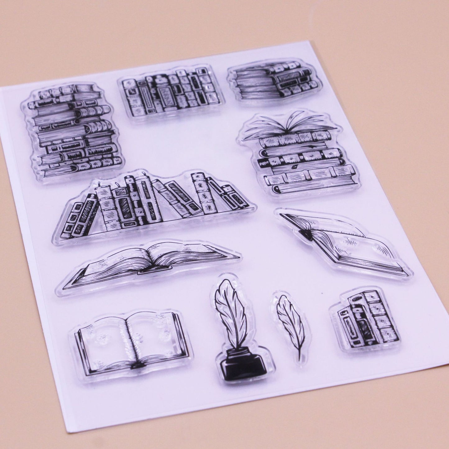 Portable Book Hand Account Transparent Silicone Stamp