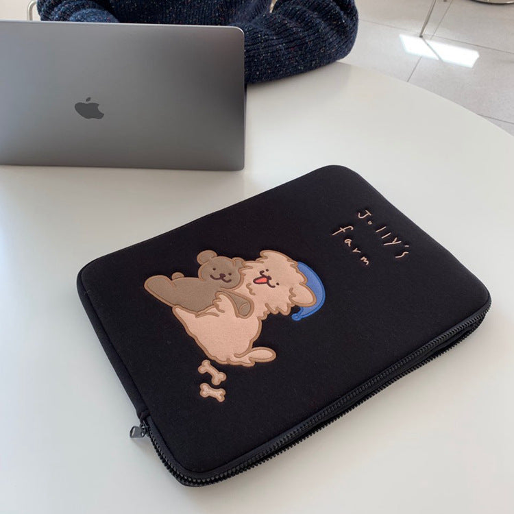 Cute Embroidered Laptop Sleeve Computer Liner Bag