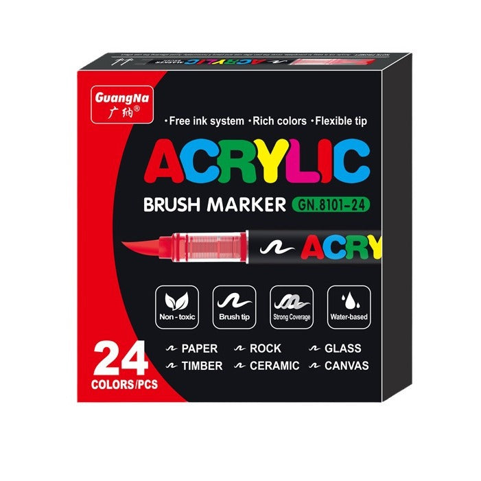 Straight Liquid Acrylic Marker Pen Soft Head Art Hand Painting Graffiti