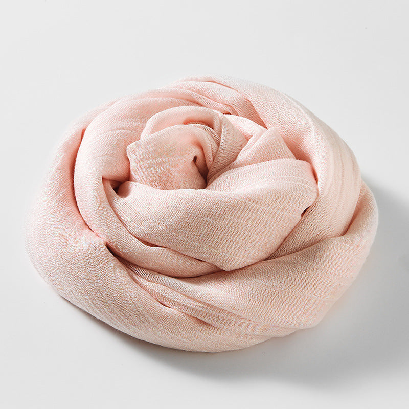 Women's Fashion Artistic Solid Color Cotton And Linen Scarf