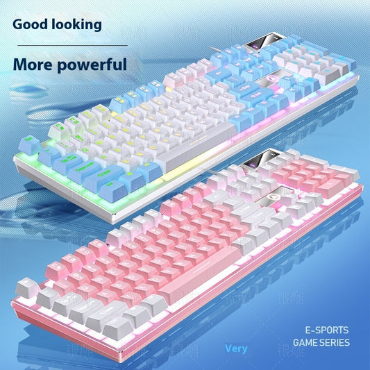 K500 Game Wired Color Matching Luminous Machinery Touch Desktop Computer Keyboard