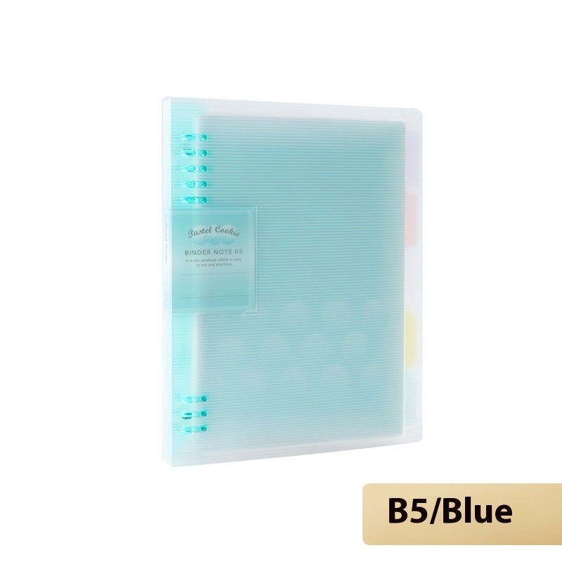 Loose Spiral Notebook Shell Pastel Cookie Soft Light Refill B5 Plaid Impression A5