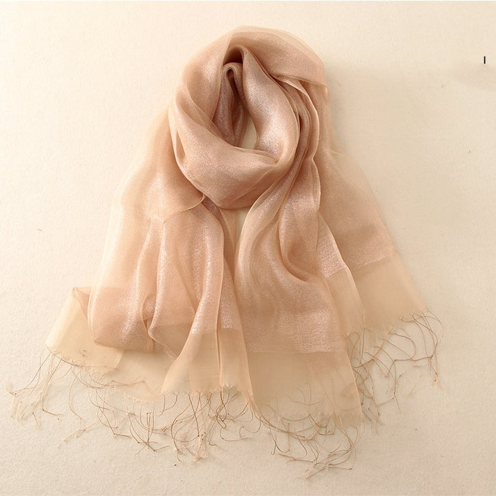 Women's Spring And Summer Silk Scarf Shawl