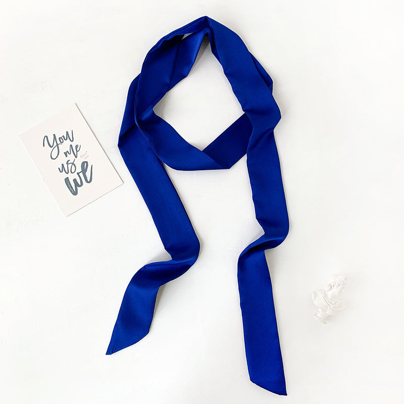 Solid Color Thin Narrow Long Decorative Ribbon Female Fashion