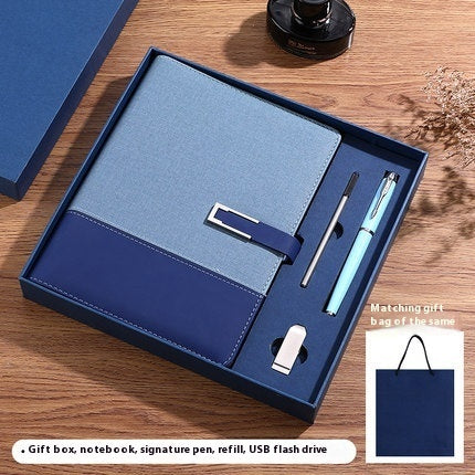 Business Thickening Notebook Soft Leather High-grade Gift Set