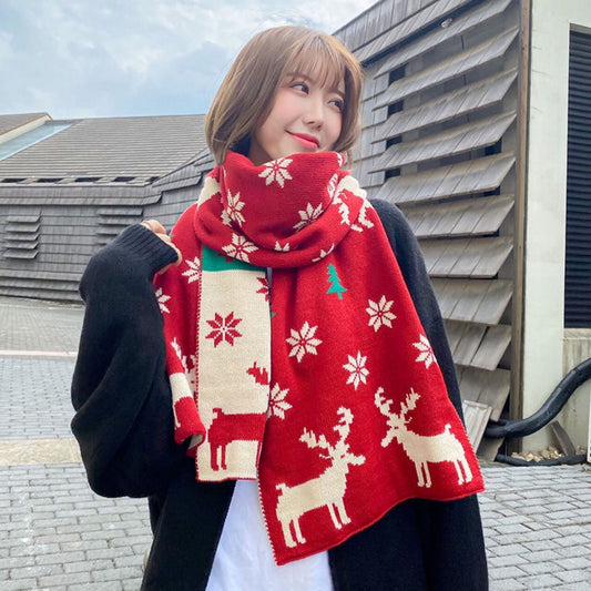 Cashmere Like Warm And Thickened Scarf In Winter