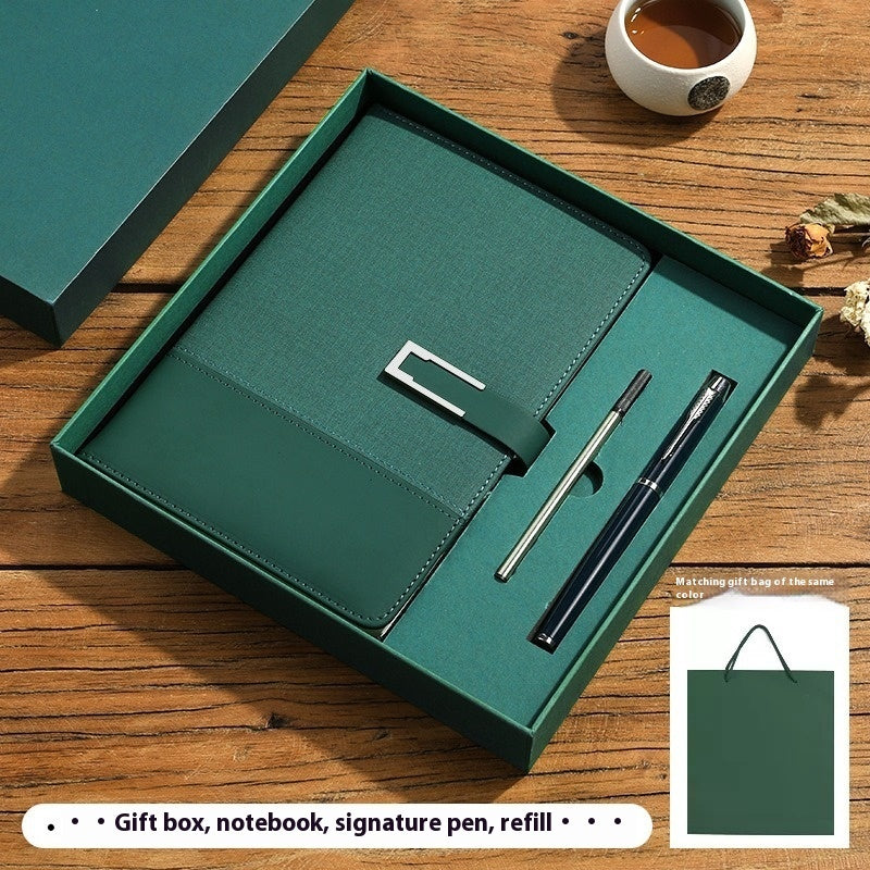Business Thickening Notebook Soft Leather High-grade Gift Set