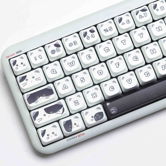 Black And White Kitten Full Set Sublimation Key Cap