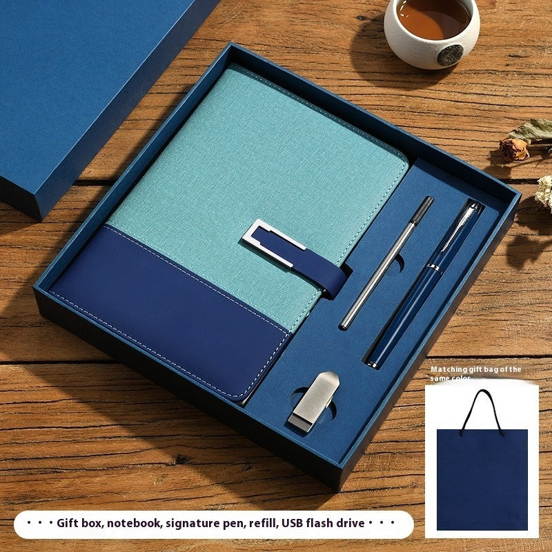 Business Thickening Notebook Soft Leather High-grade Gift Set