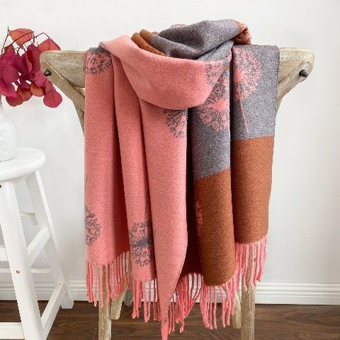Autumn And Winter Cashmere Dandelion Jacquard Scarf