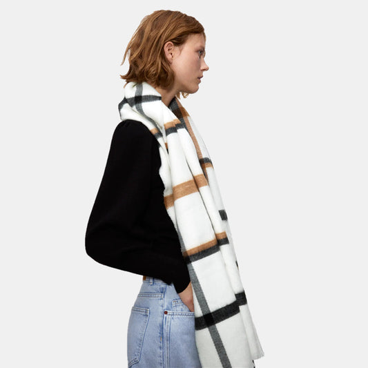 Large Square Plaid Cashmere Shawl