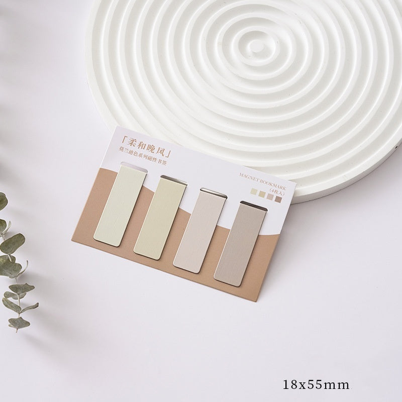 Magnetic Morandi Series Color Block Bookmark