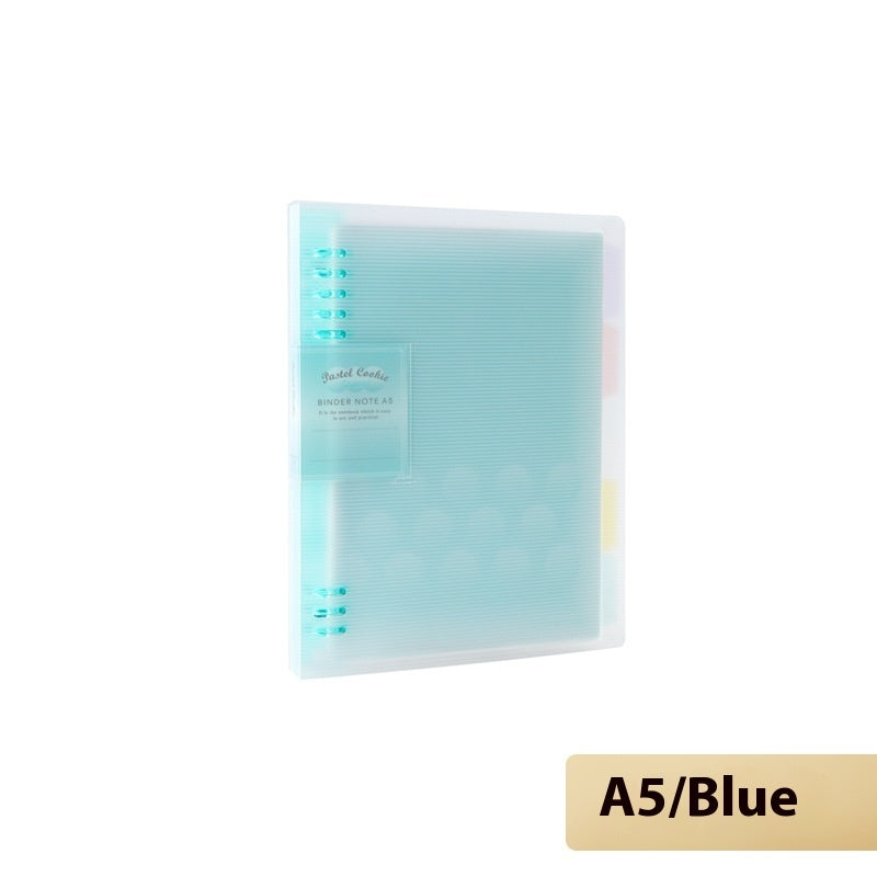 Loose Spiral Notebook Shell Pastel Cookie Soft Light Refill B5 Plaid Impression A5