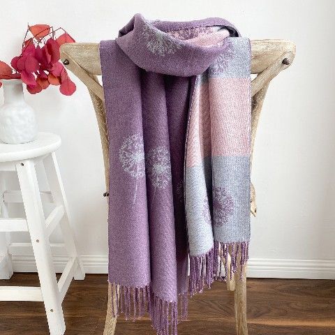 Autumn And Winter Cashmere Dandelion Jacquard Scarf