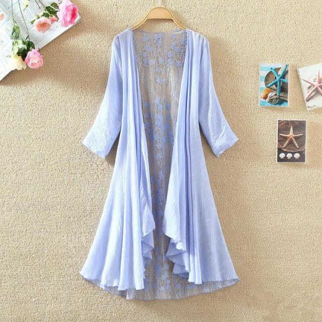 Womens Hollow Loose Loose Sunscreen Air Conditioning Shirt Thin Coat
