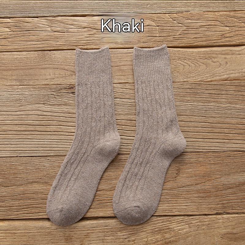 Women's Thickened Keep Warm Pure Color Retro Stockings
