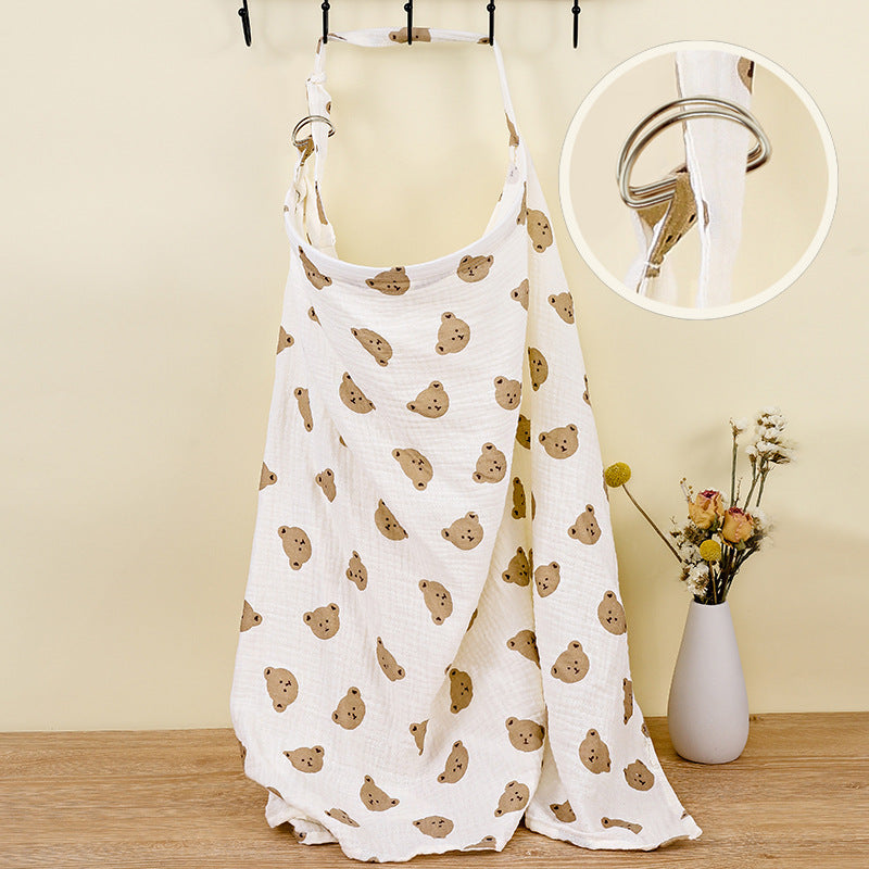 Double Layer Pure Cotton Baby Cover Blanket Breastfeed Outwear Towel Anti-exposure Shawl