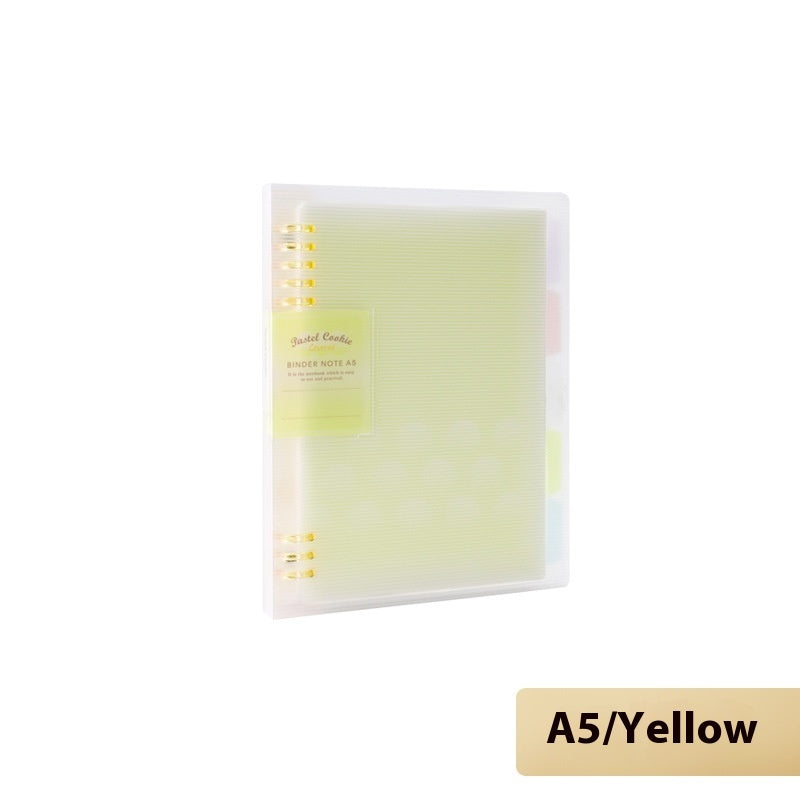 Loose Spiral Notebook Shell Pastel Cookie Soft Light Refill B5 Plaid Impression A5
