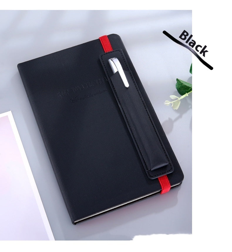 A5 Strap Notebook Pen Insert Leather Surface
