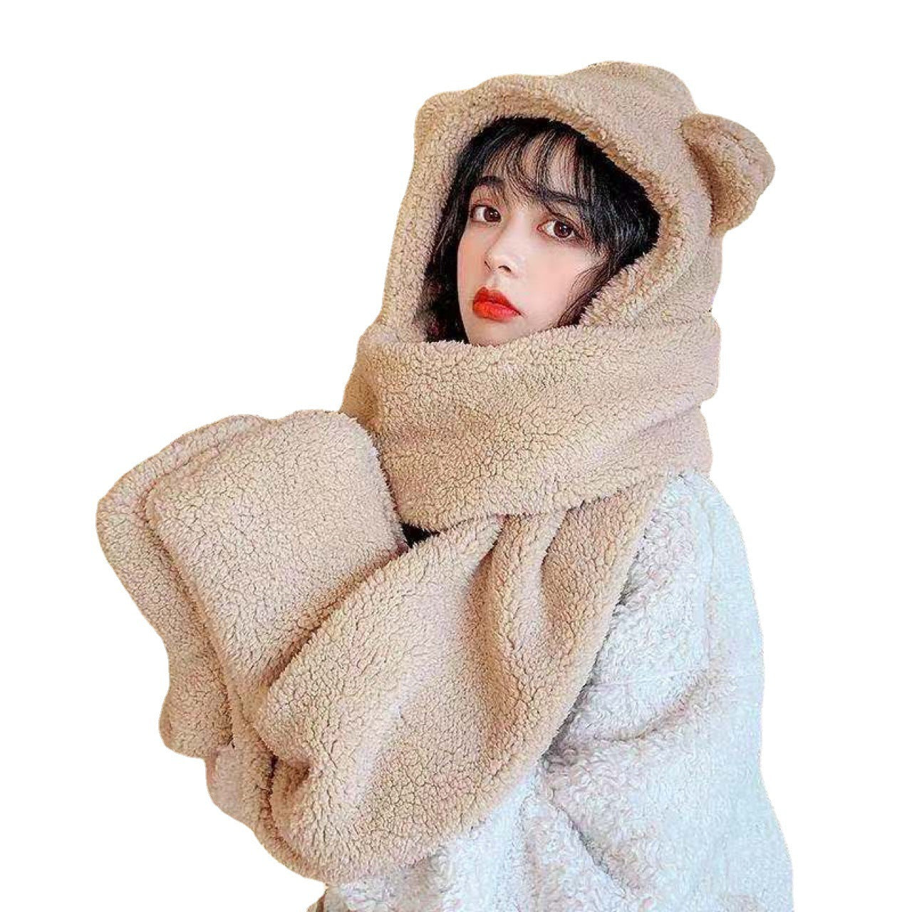 Ears Animal Hat Gloves Scarf