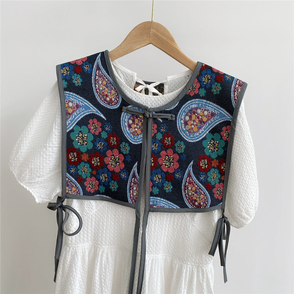 Embroidered Shoulder Scarf Small Shawl Fake Collar