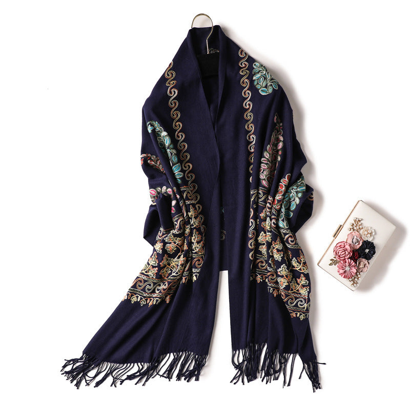 Solid Color Versatile Warm Shawl