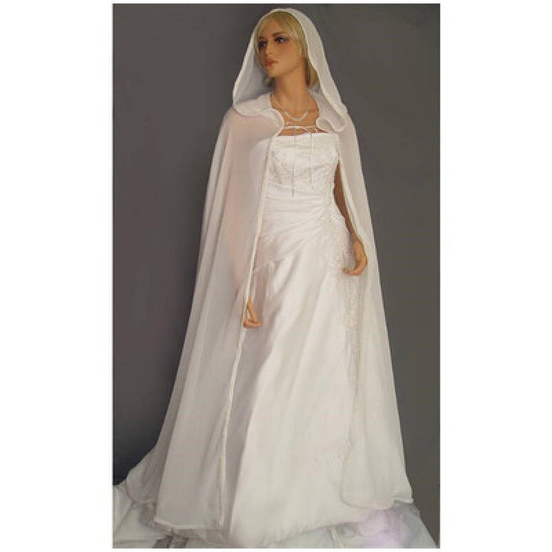 Chiffon Translucent Cape Hooded Shawl Girl