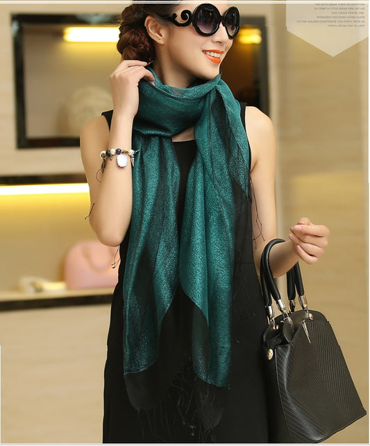 Women's Spring And Summer Silk Scarf Shawl